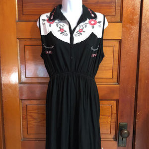 Pink Cattlelac Western Embroidery Style Dress, 2X